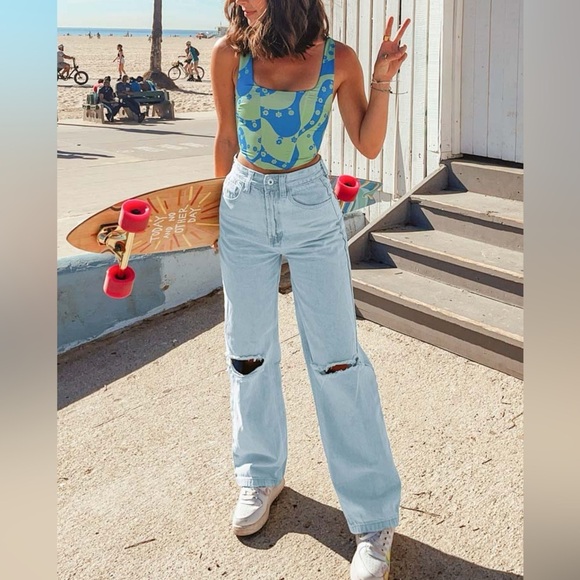 Beginning boutique Robin Wide Leg Jeans Blue - Picture 15 of 16